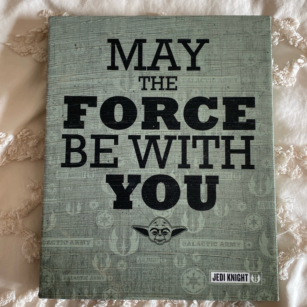 ARTISSIMO MAY THE FORCE BE WITH YOU! Star Wars Canvas Print (15" x 19" x…